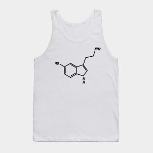 Serotonin Molecule Black Tank Top